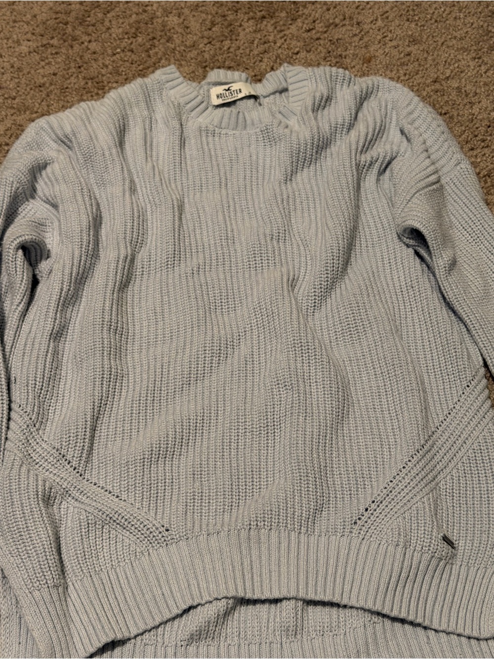 Hollister Women’s Light Blue Knit Sweater